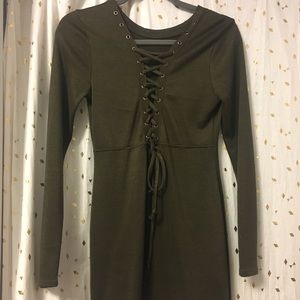 Charlotte Russe Army Green Dress